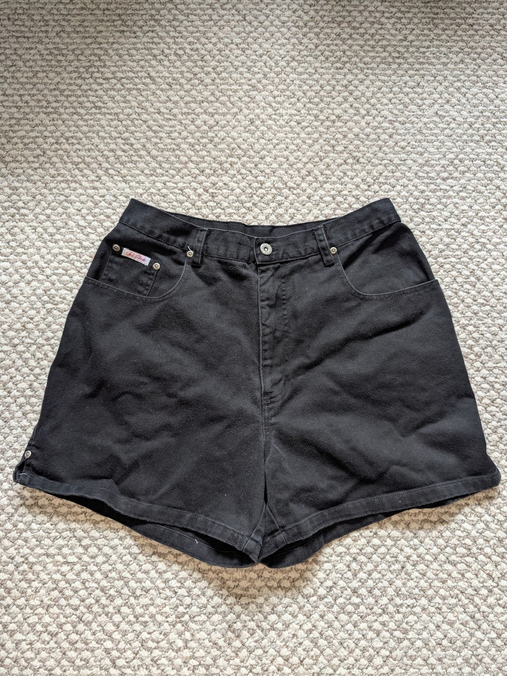 Vintage BILL BLASS JEANS Black High-Waist Women’s Shorts Sz 14